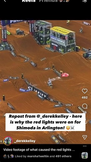 Repost from @_derekkelley on Instagram showing the incident that led to the red lights being on for Jo Shimoda before the finish line in Arlington! Holy sketch city, insane save & foot plant 180 right back into the race for Derek Kelley, go check his Instagram post he did a whole breakdown on the close call code brown national! #closecall #arlington #supercross #sx #dirtbike #racing #motocross #moto #mx #smx #supermotocross #kawasaki | Matt Burkeen