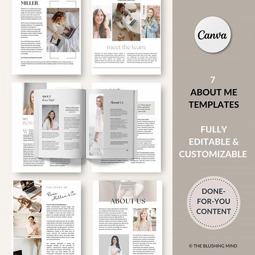 About Me Template About Me Page Canva Business Template Meet the Team Template Coach Template Design Life Coach Templates About Us Flyer - Etsy