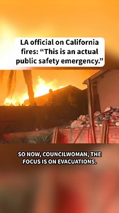 Los Angeles councilmember Traci Park spoke about the California fires: "We are expecting at this point that there are likely hundreds of lost structures. But until the sun comes up and we can get assets back in the air safely, we won’t really know how much of the Palisades is still standing today." | Today Show