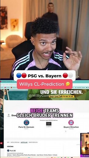 🔵🔴 PSG vs Bayern 🔴⚪️ Willys CL Prediction 🤔