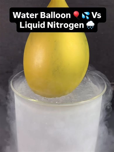 Water Balloon 🎈💦 Vs Liquid Nitrogen 🌧️ #LiquidNitrogen #Satisfying #Experiment #science