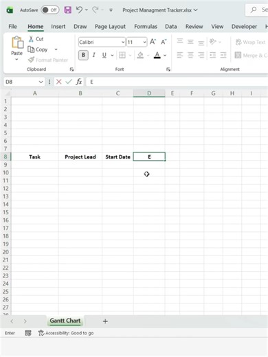 Create professional gantt chart for projects management with timelines || Project Tracker in Excel #learnontiktok #tiktoklearningcampaign #excel #exceltutorial #foryoupage