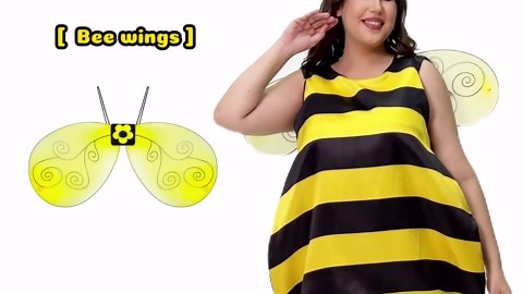 Seawhisper Bumble Bee Costume Bumblebee Adult Women Plus Size 20 22