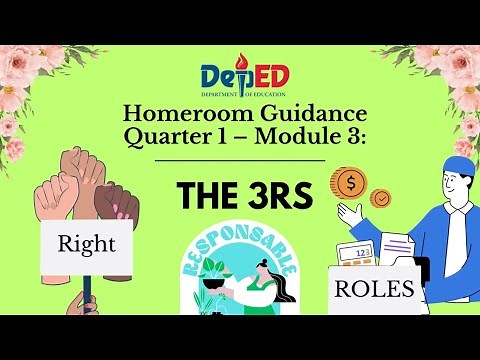Grade 9 Homeroom Guidance Quarter 1 – Module 3 THE 3RS