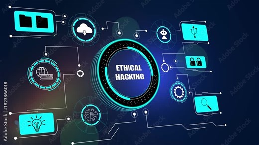 Ethical hacking technology for news reports showing legal cyber security testing and digital network protection for internet safety awareness