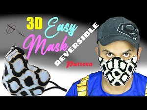 How To Hand Sew a 3D Reversible Face Mask No Front Seam Sealed and Comfortable Easy Steps Mask