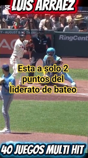 Luis Arráez stays hot, 40 multi-hit games #mlb #baseball #mlblb