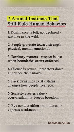 7 Animal instincts that still rule human behaviour