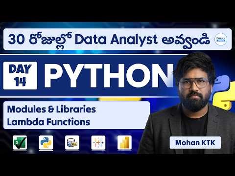 Day 14: Python for Data Analytics Series | Become a Data Analyst in 30 Days by Mohan KTK