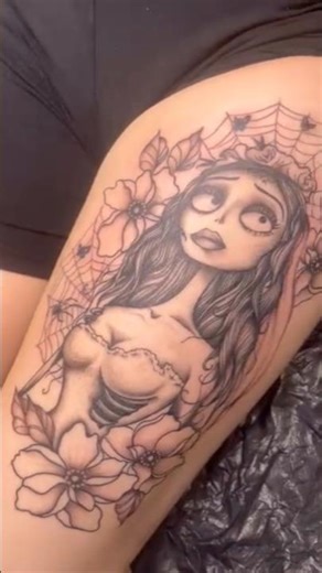 My corpse bride tattoo #shorts #halloween #throwback #tattoo #corpsebride #horror #timburton timbu