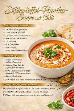 Diese Suppe macht süchtig! 😍 Süßkartoffel-Paprika Suppe in 20 Minuten Schnell & Einfach#cremesuppe