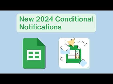 Google Sheets Conditional Notifications