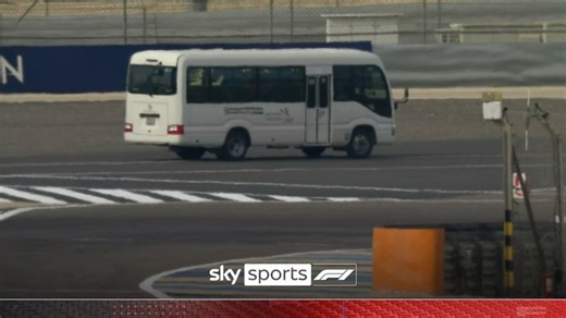 F1 Testing: BUS ON TRACK! Red flag issued for bizarre incident