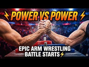 🔥 “Power vs Power ⚡ Epic Arm Wrestling Battle Starts! #armwrestling