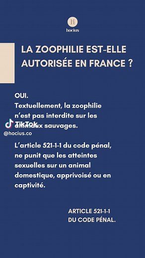 La zoophilie est-elle légale en France ?
