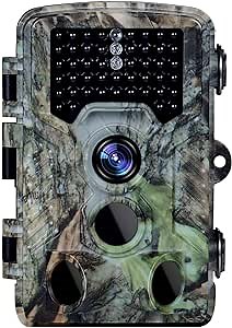 Trail Camera-Waterproof Game Hunting Camera 16MP/1080P,Full HD for Wildlife Scouting Deer Cam Monitoring Outdoor with 120° Detect Range Night Vision Motion Activated 2.4" LCD Infrared (KH1882)