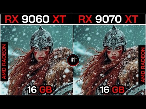 RX 9060 XT VS RX 9070 XT+ Ryzen™ 7 9800X3D : TEST IN 20 GAMES