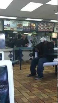 A fight breaks out between customers and staff at Burger King because the food took too long!!!!