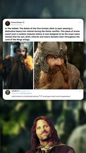 The Secret Origin of Gimli’s Helmet 🛡️🧔 #LordOfTheRings #TheHobbit