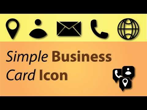 Simple Business Card Icons Design in Illustrator 🔥