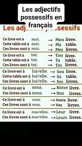 1M views · 7.2K reactions | Les adjectifs possessifs en français #apprentissage #learning #french #apprendre #francais #france #learnfrench | LibraStory | Facebook