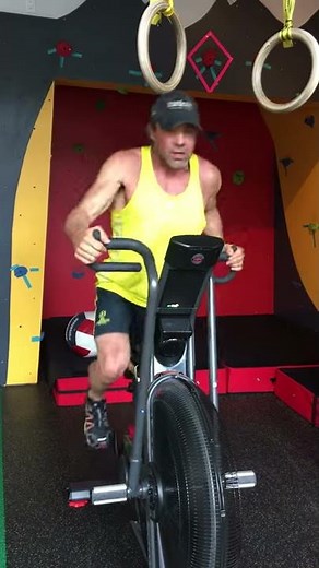 Warmup on Schwinn Airdyne.