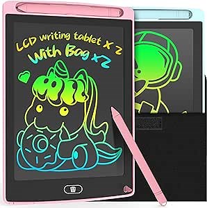 2 Pack LCD Writing Tablet for Kids Doodle Board with 2 Bag, Electronic Drawing Tablet Drawing Pads, Etch a LEYAOYAO Sketch Pad Learning Educational Toddler Toy - Gift for 3-6 Years Old Girl Boy