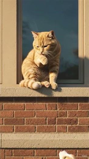 Cat sitting on a window #cat #dogshorts