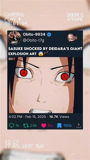 This Giant Art by Deidara Shocked Sasuke 😨🎨