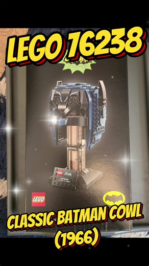Lego 76238. Set retired back in 2022. Adam Wests Batman Cowl from the legendary 60s Tv series. 372 pieces and just 3 stickers #afol #legotok #legocommunity #batman #legotok