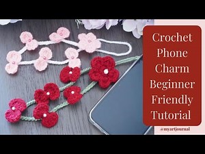 DIY Crochet Phone Charm tutorial for beginners #crochet #phonecharm #handmade #beginnerfriendly #diy