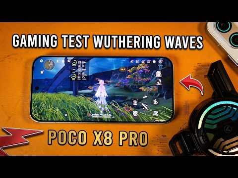 Poco X8 Pro 12/512GB Siksa Gaming Test Wuwa Wuthering Waves on Mediatek Dimensity 8500 + Fan Cooler
