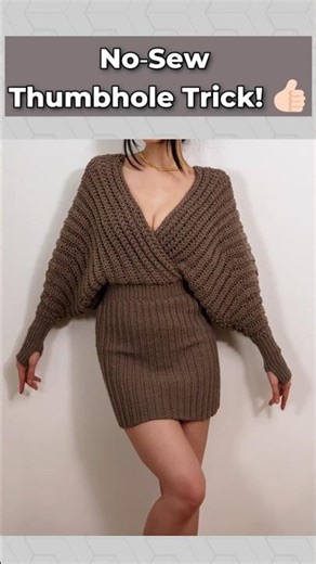 Crochet Thumbhole Stitch Marker Trick #crochet #crocheting #shorts