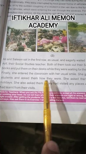 English Reading Class 7 lesson 1 sentence meaning
