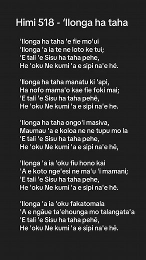 'Ilonga ha Taha: A Tongan Song Celebration