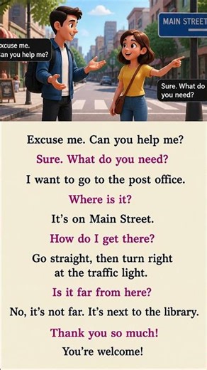 Easy English Conversation | Asking for Directions in English | Beginner Practice (A1-A2)