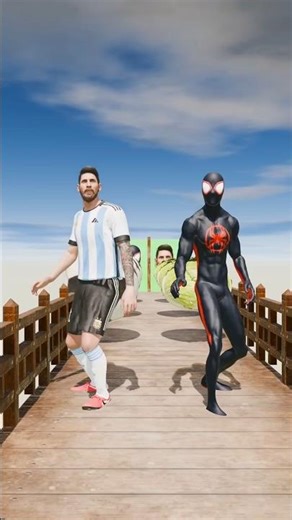 Spiderman Miles vs Messi GTA V New Build a Queen Run Funny Epic Challenge