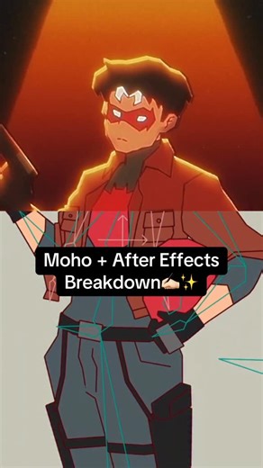 Jaxon on Instagram: "Moho + After Effects Animation Breakdown! - I’ve been sharpening my skills in Moho and wanted to see how fast I could work and what this animation would look like comped. It’s not the best example for Moho though, as I think most of this shit could’ve all been achieved with after effects. - Also, as much as I like Moho, I’m having trouble working in it at the speed at which I’d want to; I feel like I’m clicking and dragging my mouse around so much. By the time I get to the m