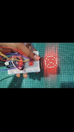 Emojis on 8x8 LED matrix using Arduino nano | #youtubeshorts #shorts