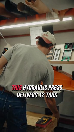 Our presses are a key component of our crafting process. #leathercraft #handmadeleathergoods #leatherworking #leathergoods | Lost Dutchman Leather Goods