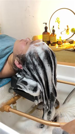 Relaxing Hair Wash Experience in a Salon