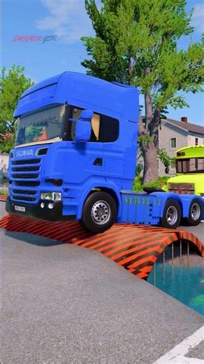 Truck vs Speed bumps | BeamNG Drive #shortvideo #beamngdrive #simulation #india #truck #speedbump