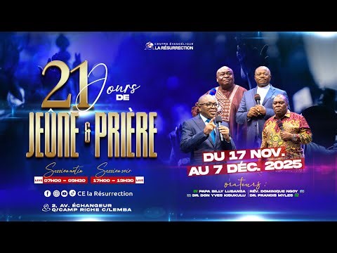 🛑 Spécial 21 Jours de jeûne et prière | Dr. Francis MYLES | Vendredi 28 -11-25 | JOUR 12, S/Soir