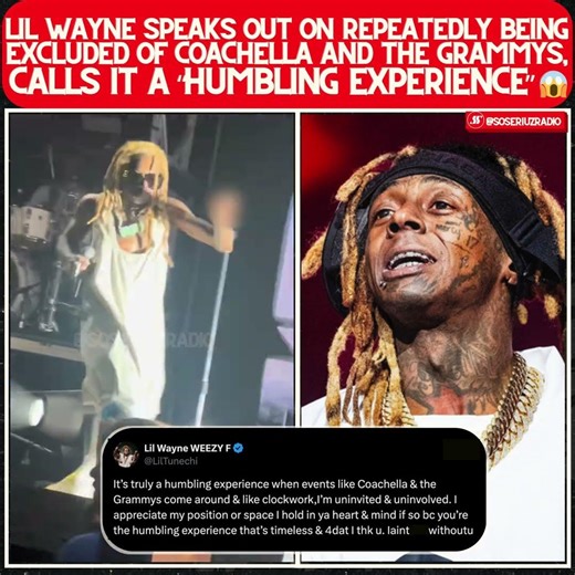 LIL WAYNE BREAKS SILENCE ON BEING EXCLUDED FROM COACHELLA & THE GRAMMYS!
