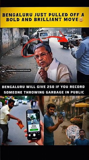 Bengaluru’s Bold Move: Get ₹250 For Catching People Throwing Garbage In Public!#CleanBengaluru