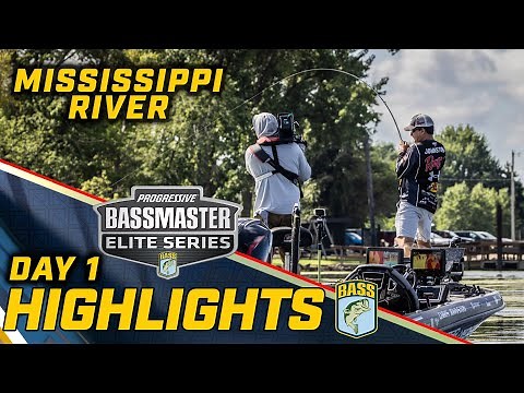Highlights: Day 1 of Bassmaster ELITE at Mississippi River