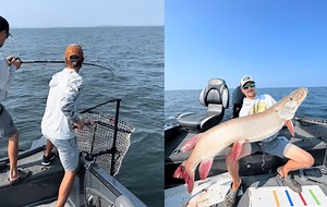 Watch The Moment Minnesota Fishermen Boat MASSIVE Muskie | Whiskey Riff