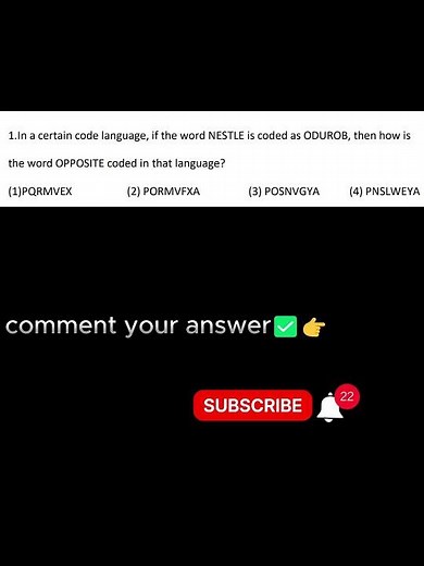 coding & decoding competitive question for #ssccgl #ssc #ssccgl #sscgd #trending #motivation #funny