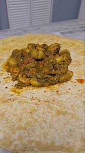 Curried Shrimp and Potato wrapped roti. What is your favorite filling for a wrapped roti? . #wrappedroti #curry #curryshrimp #shrimp #potato | Trini cooking with Natasha