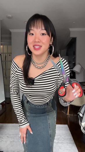 Day 21 of turning clothes I hate into clothes I hate a little less Do you hate it less? #thriftflip #reworkedclothing #reworkedvintage #upcyclefashion | Kalitaku